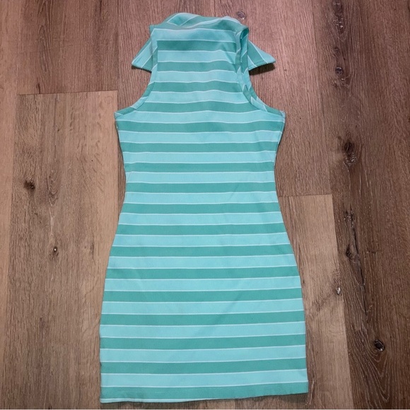 Wild FableWomen’s Green Striped Dress Size Large | Preppy Polo Collar - Picture 3 of 9